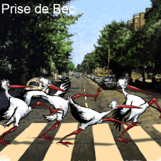 Tableau en bois Prise de Bec " Beatles " Abbey Road