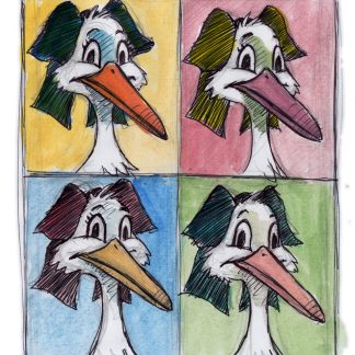 Tableau en bois Prise de Bec "Warhol"