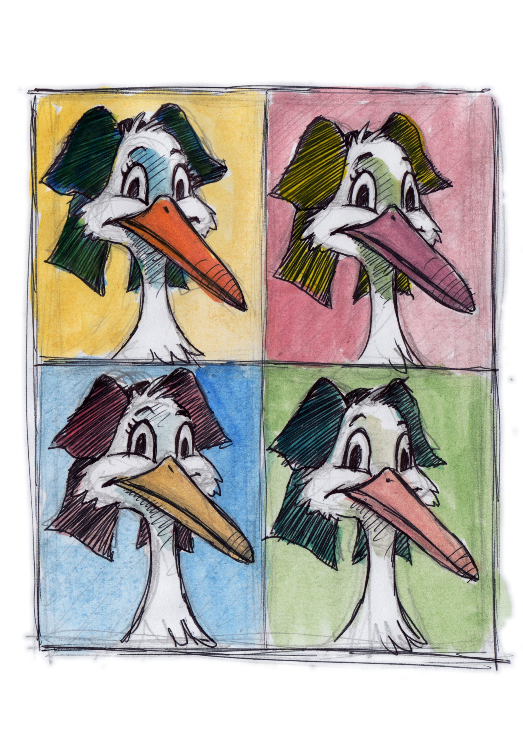 Tableau en bois Prise de Bec "Warhol"