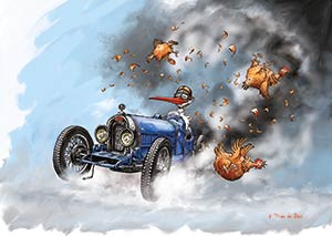 Tableau en bois Prise de Bec " Bugatti "